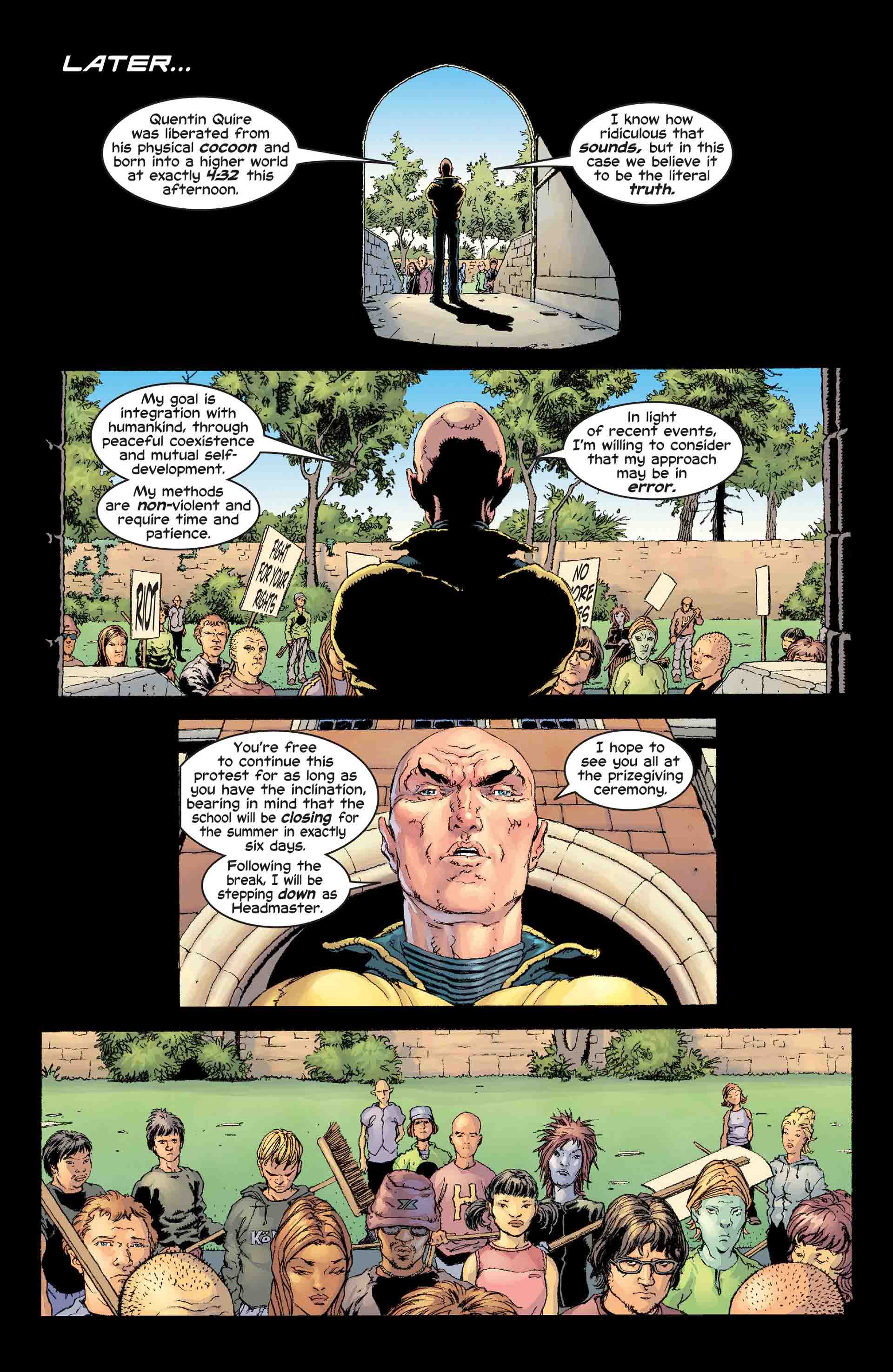 بهبودی ستون فقرات چارلز اگزاویر در سری New X-Men